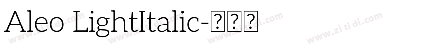 Aleo LightItalic字体转换